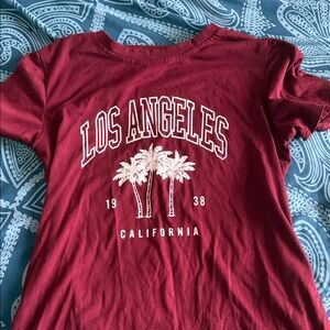 Red Los Angeles Graphic T-Shirt